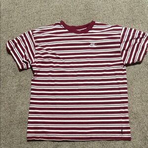 Nike Mens Striped Red and White Sb T-Shirt
